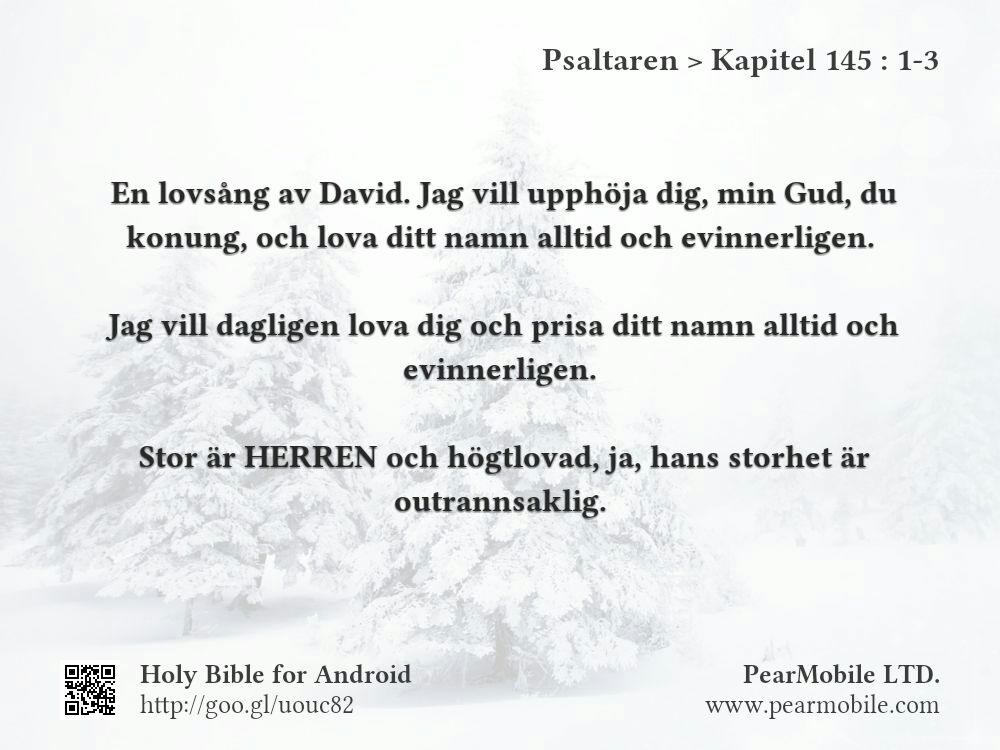 Psaltaren, Kapitel 145:1-3